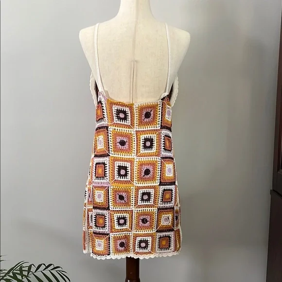 Multicolor Crochet Pattern Dress - Picture 2 of 6
